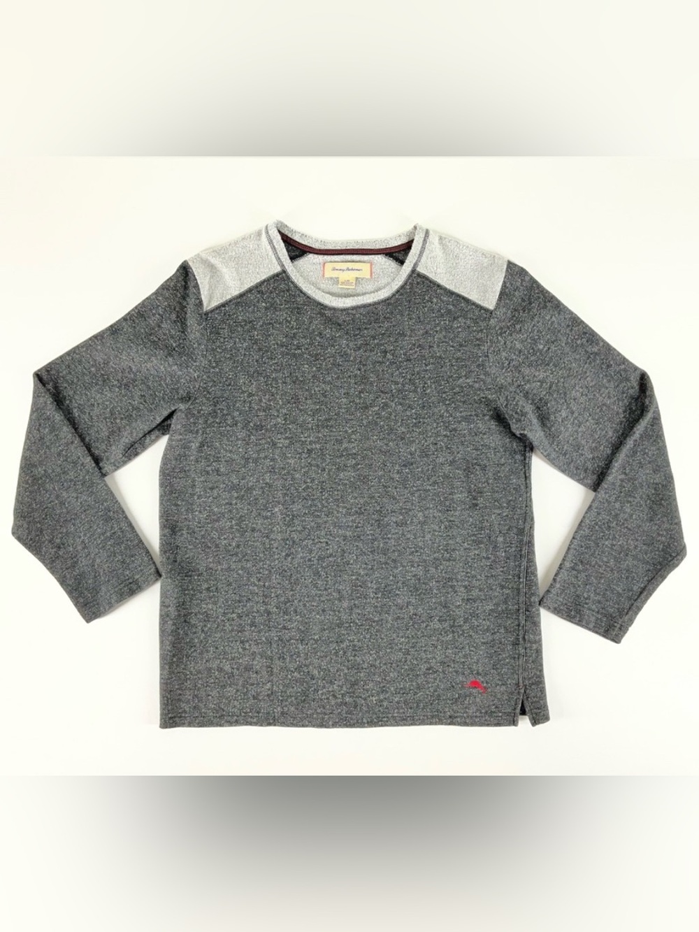 Tommy Bahama Mens Large Gray Crewneck Sweatshirt Relaxed Island Casual Pullover